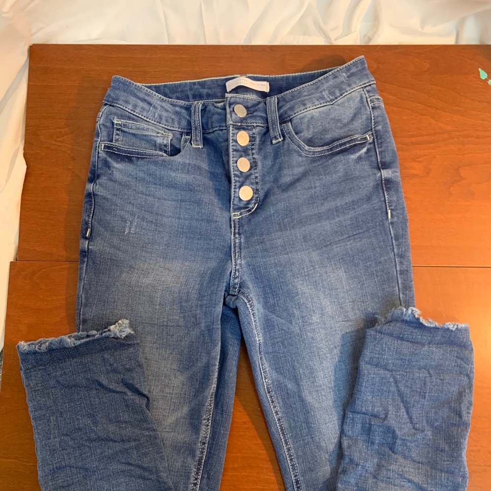 5/$40 SALE High waisted skinny jeans with buttons